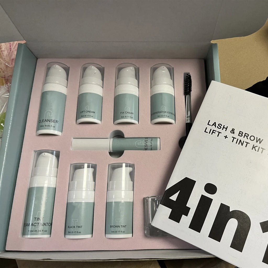 4 in 1 Strong Fixer Brow Lamination and Lash Lifting Kit Eyebrow and Lash Lamination Tool for Eyelashes & Tools
