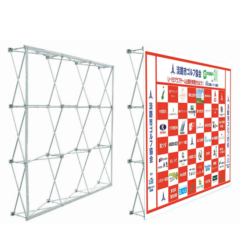 Portable 10ft Tension Fabric Pop up Display Fabric Pop up Stand Backdrop for Weddings