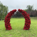 L08-5 Horn Heart-shaped Custom Cheap Good Price Arch Flower Arrangement Heart White Artificial Flower Arch for Wedding
