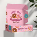 Custom Logo Design Donut Packaging Boxes Printing Foldable Food Grade Cake Food Donut Cookie Bread  Macaron Shipping Boxes
