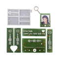 YS Media Player Love Heart Pendant Resin Mold Key Chain Resin Molds Silicone Epoxy Casting Mold Keyrings for DIY Jewelry Pendant