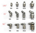Hydraulic Grease Nipples Nozzle Screw Manufacturer DIN71412 M6-M12 Precision Metal Parts Steel and Brass CNC Machined