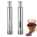 Mini Manual Spice Grinder Premium Thumb Push Stainless Steel Salt and Pepper Grinder for Cooking