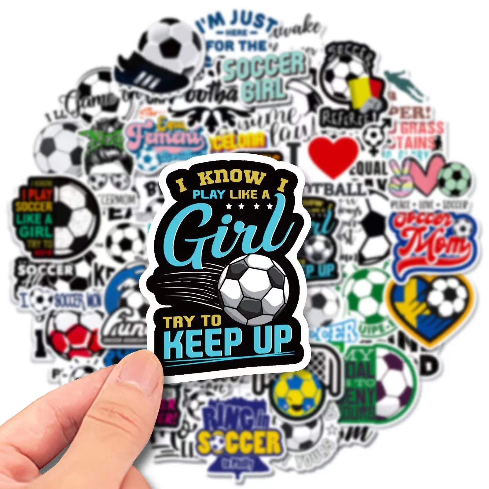 50pcs  Football Score Stickers Sports Competitive Personality Creative Cup Notebook Collection Children DIY  Bottle Decoration