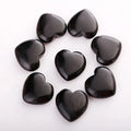 DIY Natural Polished Obsidian Stone Heart Shape Gemstone Amethyst Crystal Rose Quartz Hearts Crystal Crafts for Gift