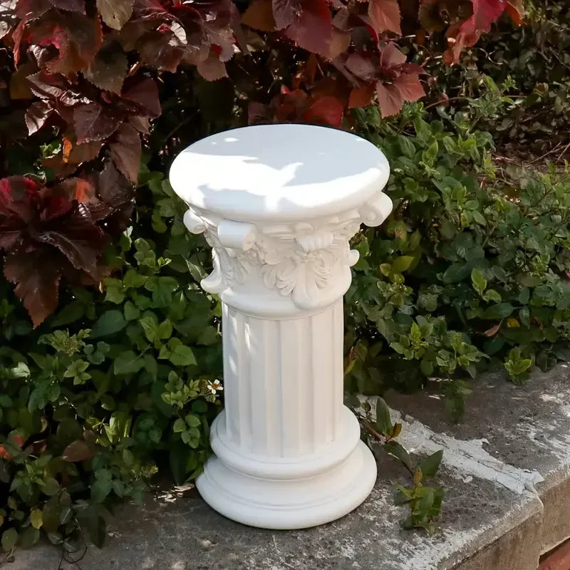 European-style Roman Column Pergola Resin Hand-painted White Carved Design Classic Style Fashion Flower Holiday Outdoor Garden