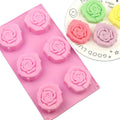 BPA Free Eco-friendly Non-stick Silicone 3D Rose Flower Cake Fondant & Soap Molds Stocked for Homemade Pastry