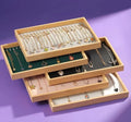 DOC New Arrival Custom Wood Velvet Jewelry Trays Necklace Packaging Trays Serving Trays