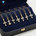 Pendant Necklace Christian Catholic Religious Waterproof 18K Gold PVD Stainless Steel Jesus Crucifix Amulet Cross Necklaces