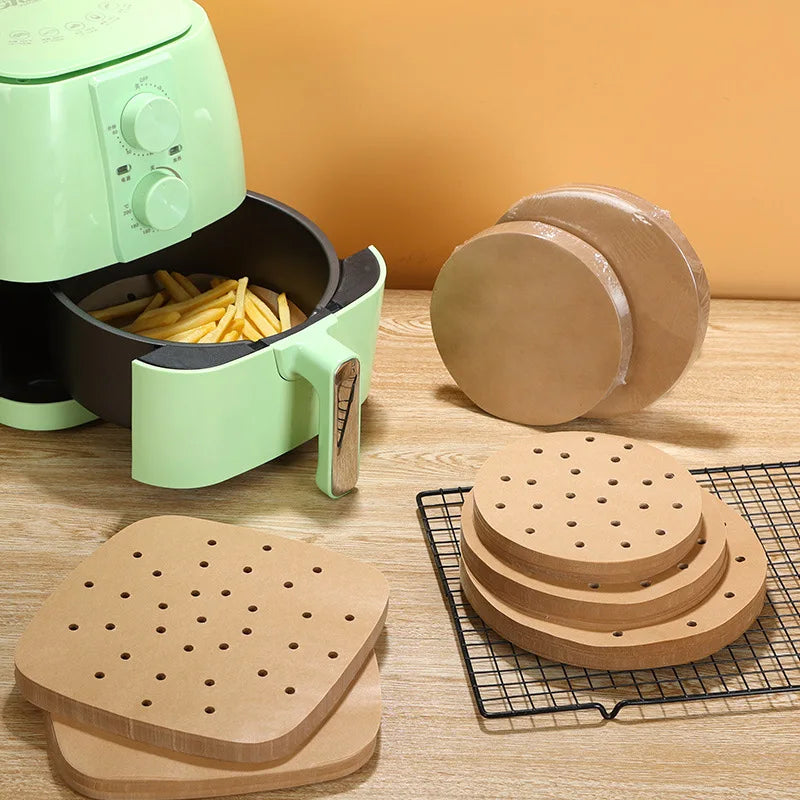 Air Fryer Silicone Oil Paper Wholesale Food Grade Baking Cooking Barbecue Steaming air Fryer Pad Paper