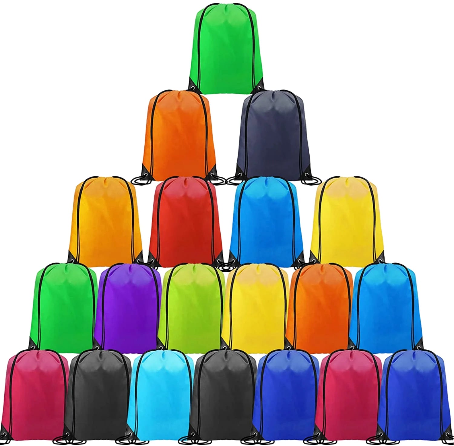 Wholesale Price Promotional Waterproof Colorful Polyester Backpack Custom Logo Drawstring Bag with Printing 20-38L Capacity