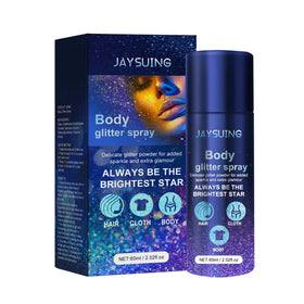 Best Selling Jaysuing Body Glitter Spray Body Glow Sparkle Shimmer Waterproof Makeup Hair Glitter Face Highlighter