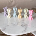 D153 DIY Pillar Spiral Vela Jane Silicone Candle Moulds Home Decor Twist Molds for Handmade Dinner Candle Making