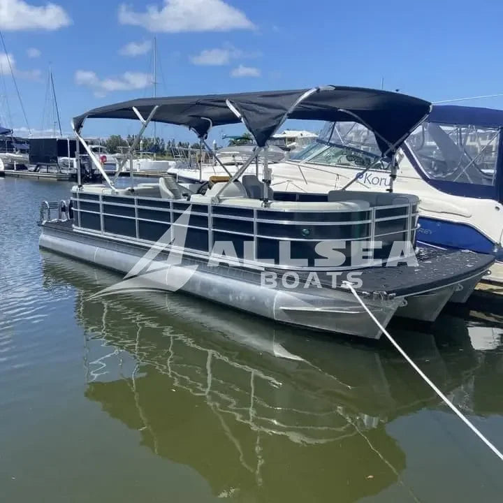 Factory Supply Fully Welded Aluminum Floating Tube Family Party Customized OEM High-Speed Outboard Pontoon Boat with Furnitures