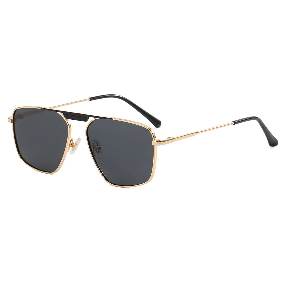 Superhot Eyewear 29561 Fashion 2023 Square Metal Frame Flat Top Gradient Sunglasses