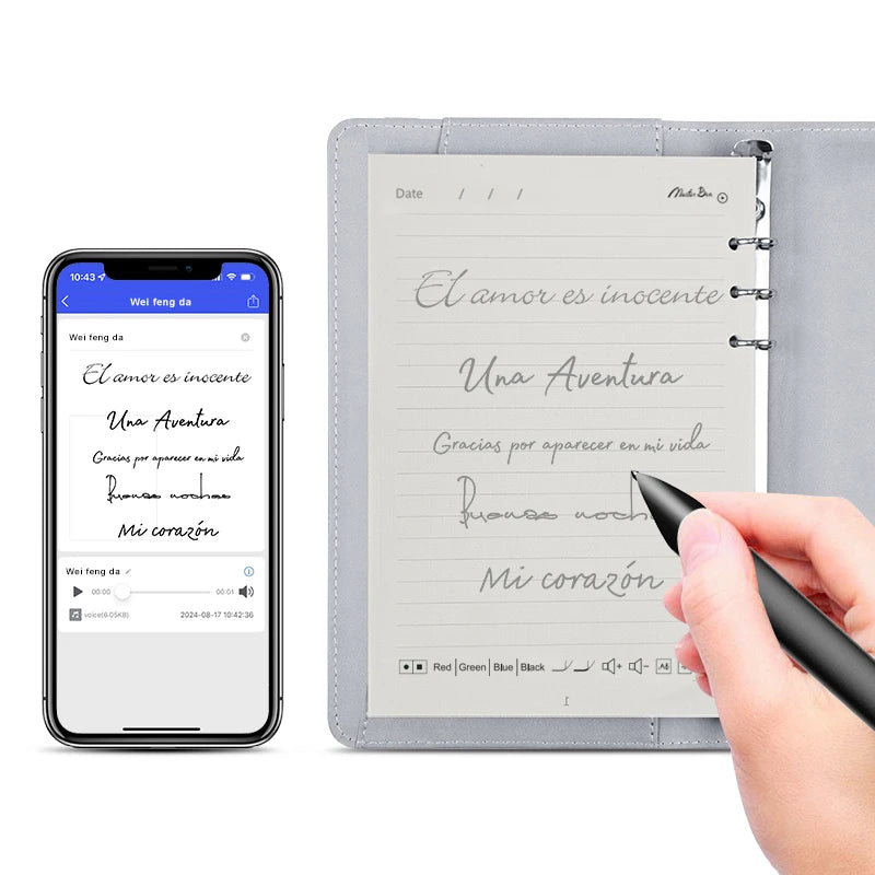 High Quality Smart Writing Book Voice to Document Synchronised Shared USB Flash Drive Fingerprint Lock Notepad Agenda Sketchbook