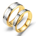 Valentine's Day Gift Non Tarnish 18K Gold Plated Stainless Steel Forever Love Heart Lovers Ring Jewelry for Couple