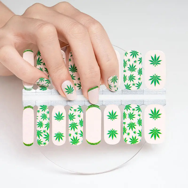 Latest Hot Selling Felice Brand 2D Green Leaves Happy St. Patrick's Day Art Decorations Non-toxic Easy Apply 100% Real Stickers