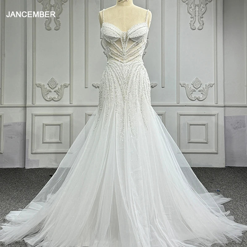Exquisite Bridal Dresses Lace Mermaid Sweetheart Wedding Dresses for Women Beading Gown 6725