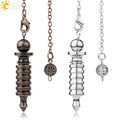 CSJA Hot Screw Shape Pendule Pendulo Divination Radiestesia Metal Copper Pendulum for Dowsing G190