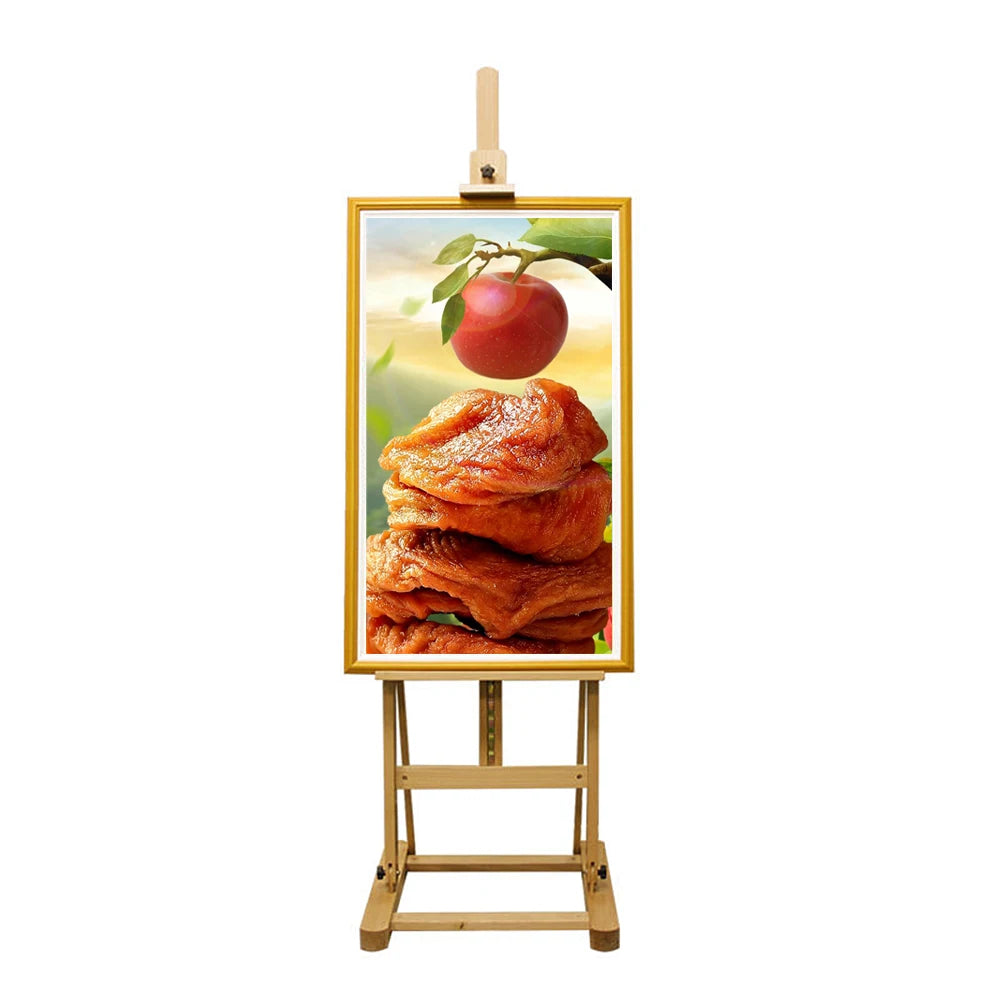 NEW Innovative Wood Frame Indoor Floor Standing 49 Inch LCD Advertising Display Screen for Restaurants Barshotels Decoration
