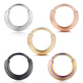 316L Stainless Steel Segment Hoop Rings 3 Layer Nose Septum Ring 16G Ear Tragus Helix Clicker Earring Piercings Jewelry