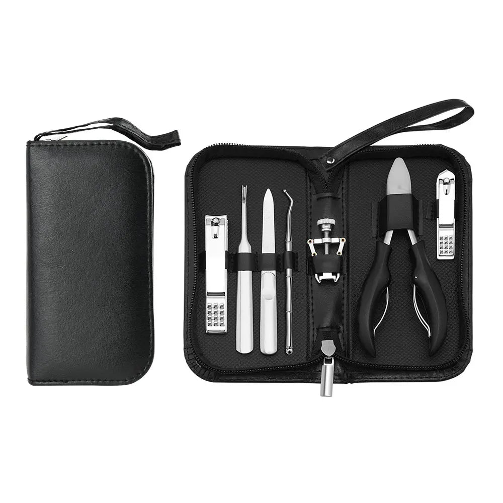 New Professional SPA Manicure Nail Care Tools Set 7pcs Leather Case Portable Manicure Pedicure Kit