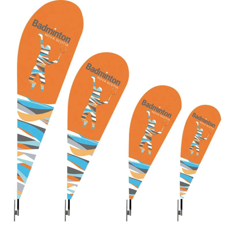 Teardrop Flying Banner Beach Flagpole Sale Now Open House Car Wash Swooper Custom Printed Teardrop Feather Flag with Base
