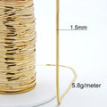 Wholesale Dainty Herringbone Real 9 Karat Gold 1.5mm Flat Snake 9k Solid Gold Herringbone Chain for Jewelry Making