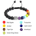 Trendy Style Adjustable Natural Crystal Beads 7 Chakra Buddha Bracelets Women Jewelry