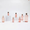 New Design Pink Glass Dropper Bottles for Body Oil 30ml 50ml 10ml & 15ml Sizes Round Shape with Dropper for Skin Care