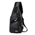 New Outdoor Sports Waterproof Briefcase Equipped with Charging Cable Travel Men's Sling Bag Korean Fashion Shoulder Bag