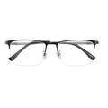Luxury Half Rim Titanium Blue Computer Glasses Light Blocking Diamond Face Shape Match for Women and Men