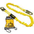 6ft Safety Lanyard Fall Arrest Protection Internal Shock Absorber Equipment Snap Hooks