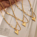 VKME Womens 18K Gold Plated Stainless Steel Infinity Love Heart Pendant Necklace Bracelet Jewelry Sets for Women