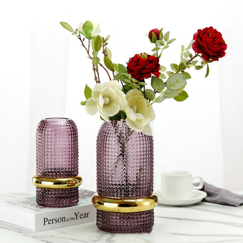 Modern Scandinavian INS Style Stained Glass Vase Home Simple Creative Hydroponic Container Decoration