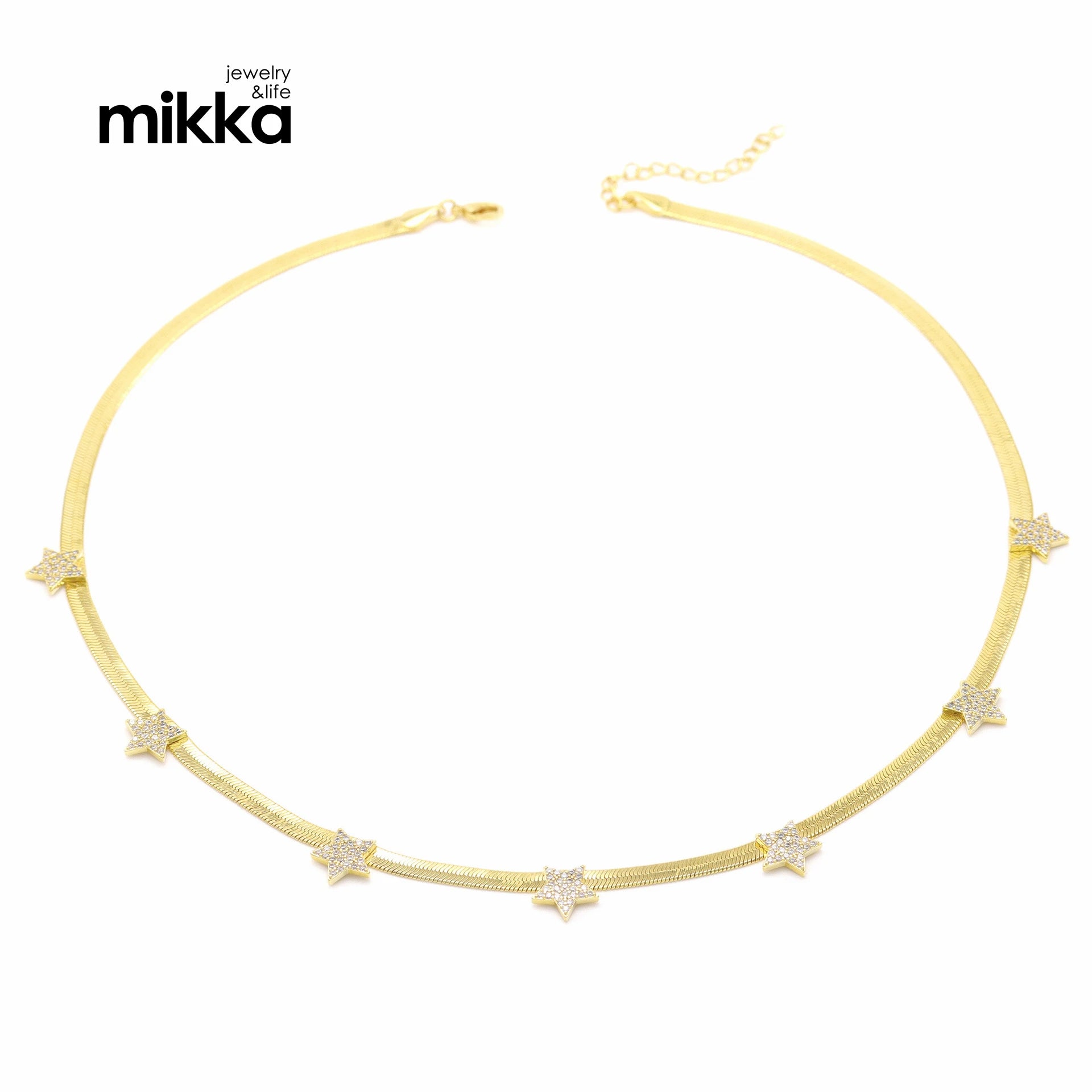 Hot Sale Snake Chain Star Necklaces Gold Plated Romantic Star Women Jewelry Necklaces Accessories
