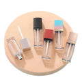 STOCK NO MOQ Empty Thick Wall Gradient Collar Cosmetic Lipstick Packaging Screw Cap Transparent 5ml Square Lip Gloss Tube