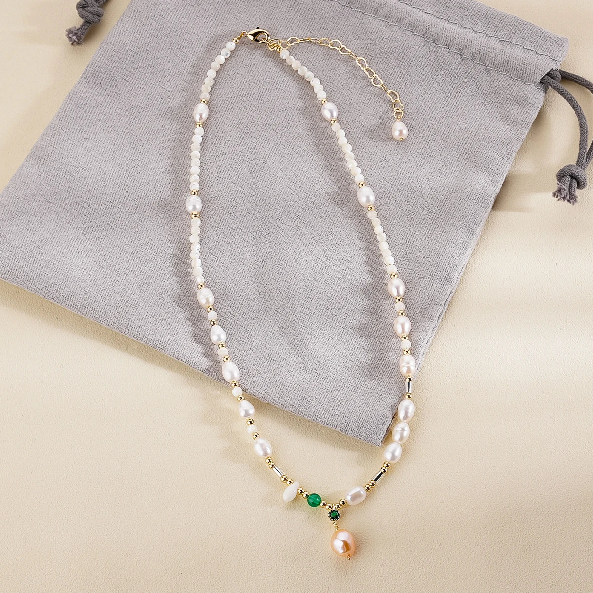 Wholesale Custom Fresh Water Pearls Necklace Collar De Perlas Necklace Beads Baroque Pearl Necklace