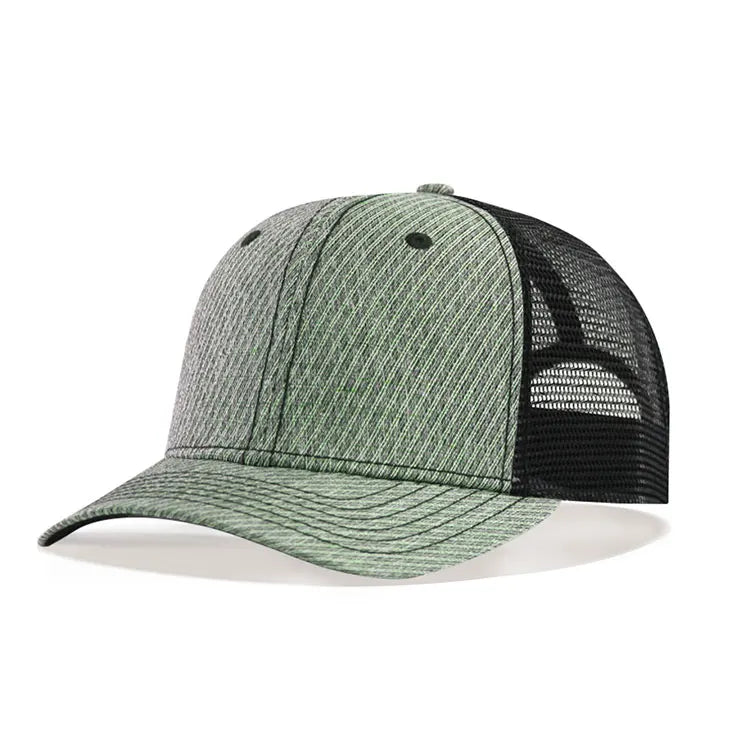 6 Panel 3D Embroidered Distressed Trucker Hat Custom Printed Two Tone Mesh Fabric Unisex Sport Hip Hop Cap