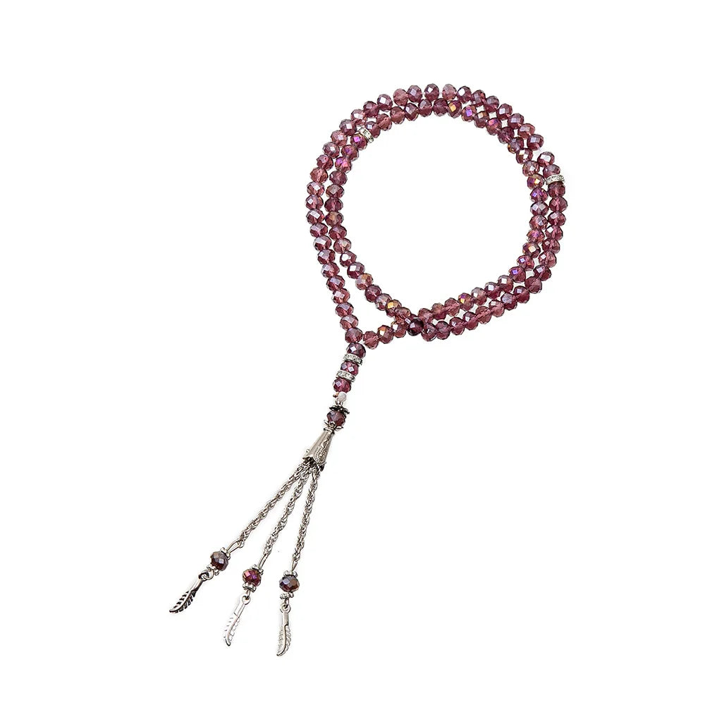 Wholesale New Design Rondelle Agate Glass Tasbih 99 Prayer Beads for Muslims Islamic Prayer Accessories