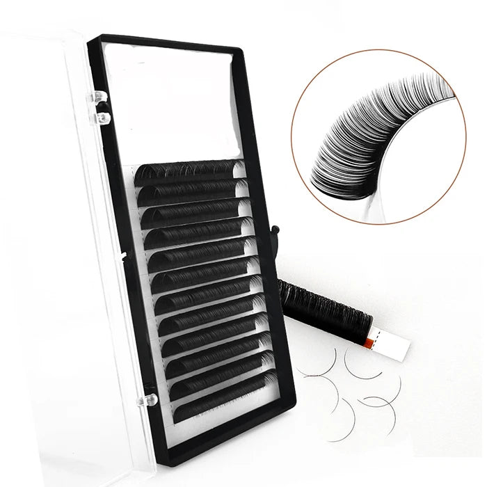 Premium Volume Easy Fan Lashes Extension Silk Lashes Tray C CC D DD Individual Eyelash Extensions