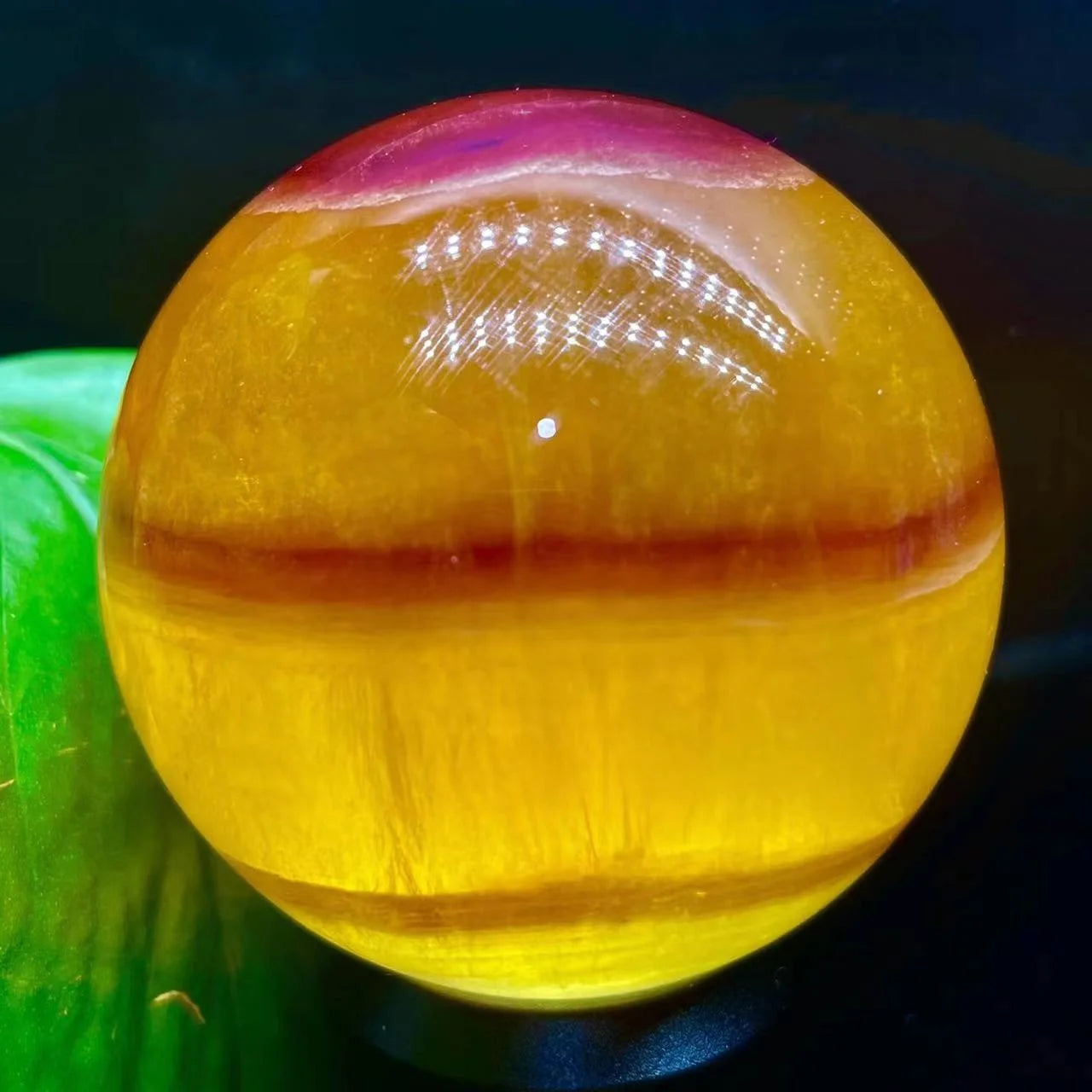 Hot Sale Healing Crystal Ball Yellow Fluorite Sphere Reiki Stone Crafts  for Meditation