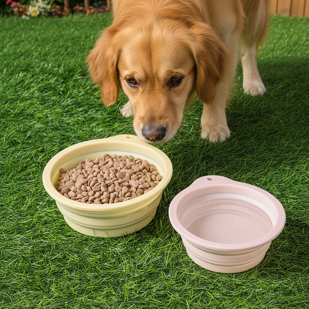 Wholesale Outdoor Portable Silicone Collapsible Cat Dog Bowl