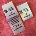 Cut Individually Washing Size Inside Neck Fabric LabelSoft Material Folded Clothing Label