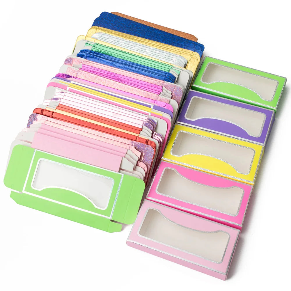 Yiernuo Wholesale Eyelash Paper Boxes with Window Customized Logo Magnetic Case for Eyeliner Packing Cheap Price