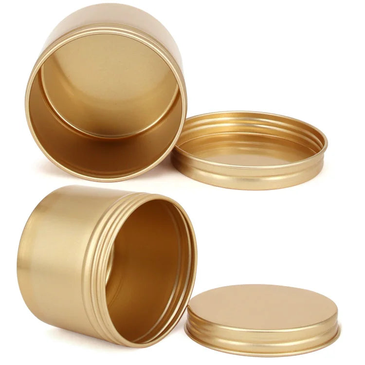 pink Black Red Gold Aluminum Tin Aluminum Lip Balm Metal Tin Containers Round Cosmetic Sample Metal Empty Box Tin Can