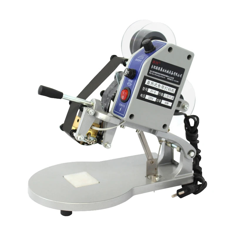DY-8 Fast Dry Ink Cij Printer with DX5 and DX7 Print Heads Hand Pressure Ribbon Encoder for Tube Marking XP600 Inkjet Printer