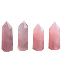 Christmas Home Decoration Rough Stones clear Rose Quartz Crystal Wand Point Wholesale Natural pink Double MegaBDM