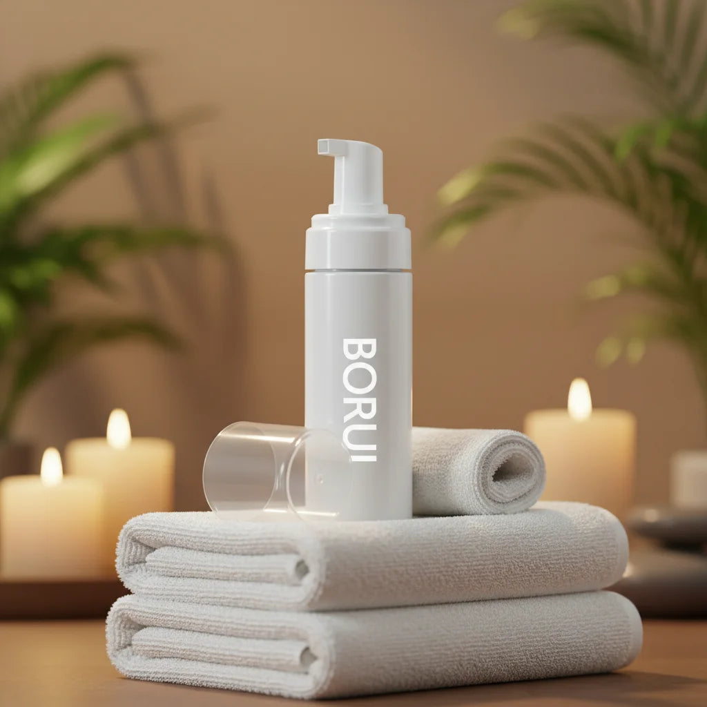 BORUI FB2232 Cosmetic PET/PP Foam Dispenser Pump Packaging Bottle for False Eyelashes Lipstick & Facial Cleanser
